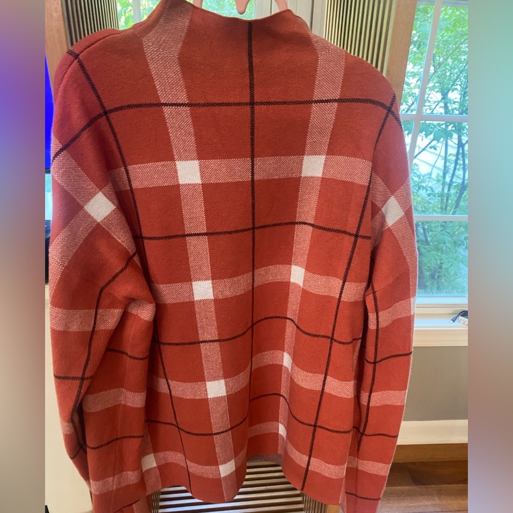 Jones & CO Orange plaid turtleneck sweater size XL HAVE TWO AVAILABLE